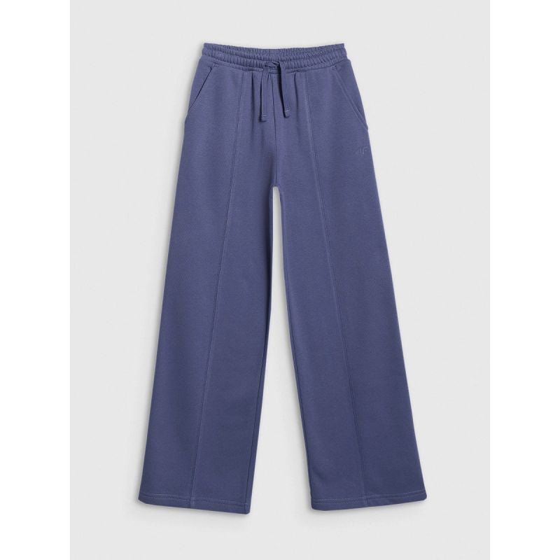Girls' wide-leg sweatpants 4F 4FJRAW25TTROF1598-33S