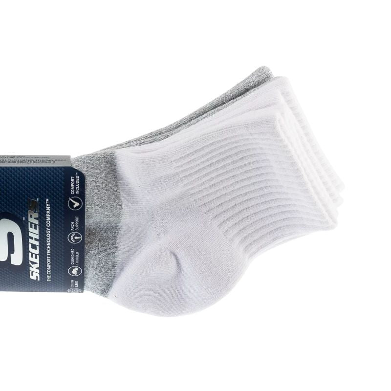 Skechers 3pk Mens Qtr Colorbloc Socks szürke zokni