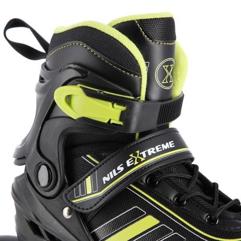 Nils Extreme Nh18191 2in1 Roller Skates -Lime Size L (39-43) With Replaceable Hockey Blade fekete görkorcsolya