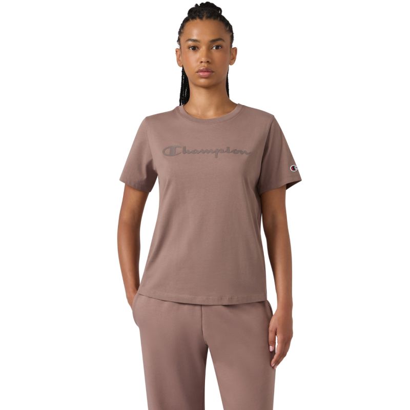 Champion Sleeve T-shirt Dark 119125 MS513 bézs női póló 119125MS513