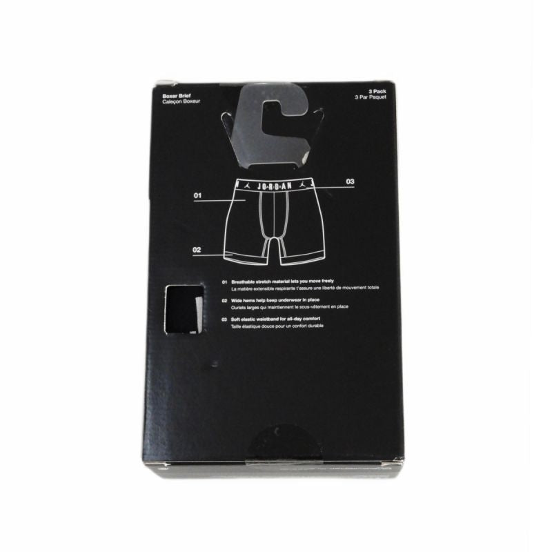 AIR Jordan Comfortable men's boxer briefs Jordan Boxers 3-pack Black - fekete underwear
