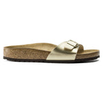 Birkenstock Madrid Birko-Flor Gold regular women's flip-flops wide gold (1016106) Cipő