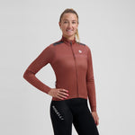 Rogelli women's long-sleeved T-shirt MONO brown barna póló