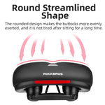 Rockbros AQ-6090R bicycle saddle - black and red czarny || czerwony kiegészítő 7016802870560-157404