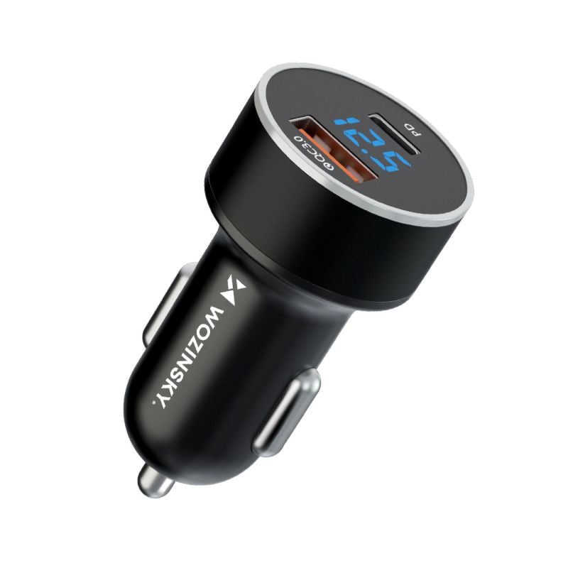 Wozinsky WDCCAC USB-C USB-A 36W Car Charger - fekete védőfelszerelés