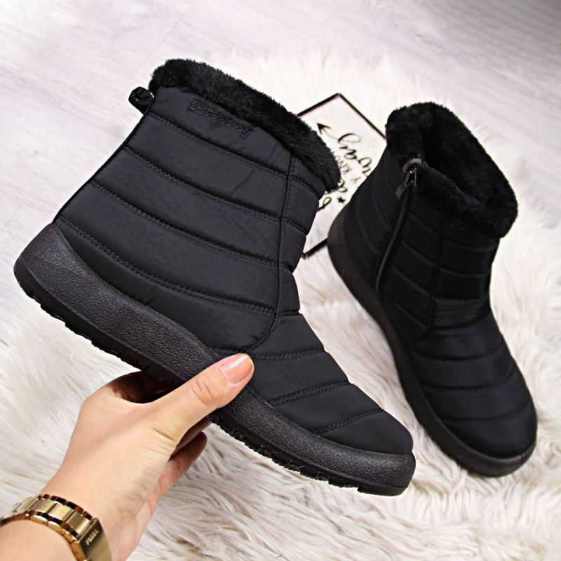 Inny NEWS W EVE181A waterproof zipper snow boots black Túracipő