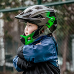 Rockbros TS-61 10110061003 Children's Bike Helmet with Detachable Chin Size S (48-54) - Green zielony \ s helmets, martial arts equipment