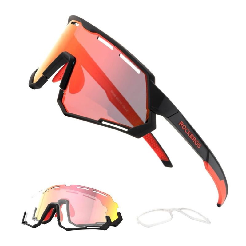 Rockbros SP246 sports glasses black and red piros glasses, training equipment
