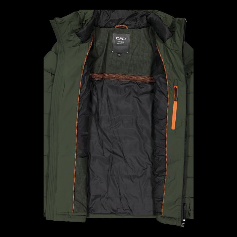 CMP men's winter sports with hood, insulated, green ( ) zöld dzseki