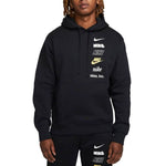Nike Men's Hoodie Club BB PO Hoodie Mlogo DX0783-010 fekete kapucnis pulóver