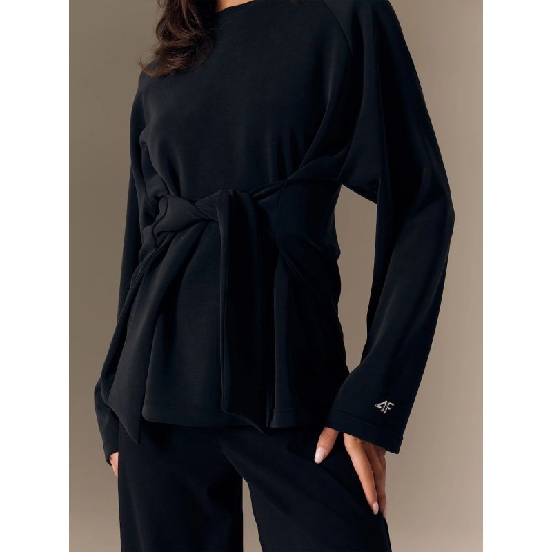 4F Women's regular sweatshirt with ties and modal pulóver 4FRSS26TSWSF2784-20S