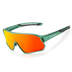 Rockbros 14110009002 polarized cycling glasses for children 8-14 years old - green zielony glasses, training equipment