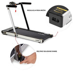 HMS MULTI Electric Treadmill with Desk 1-12 km/h, Gray szürke edzőfelszerelés 17-19-126
