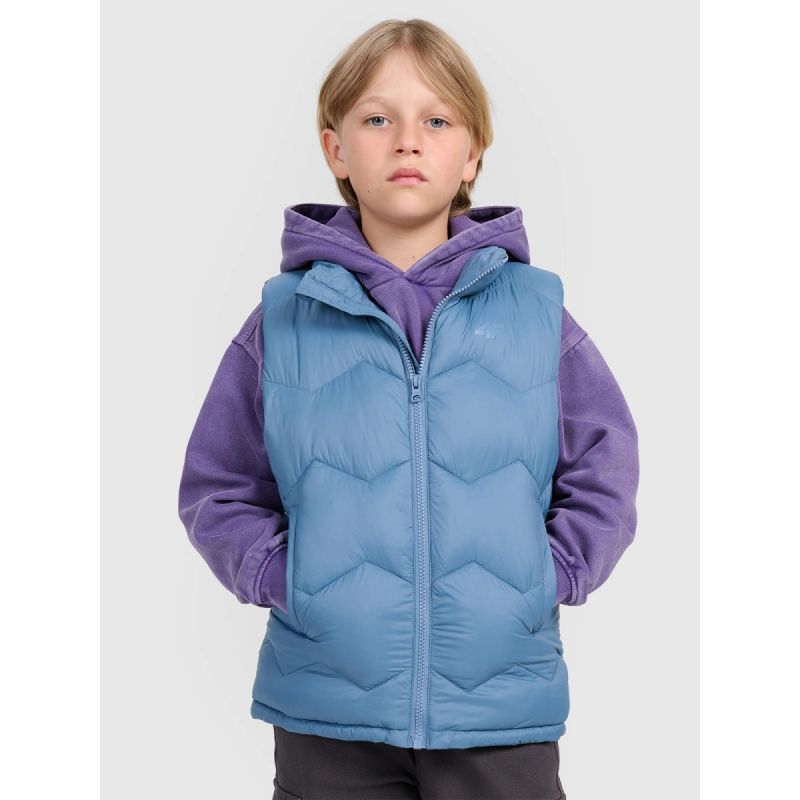Boy's down vest with synthetic filling 4F 4FJRAW25TVJAM325-32S kabát