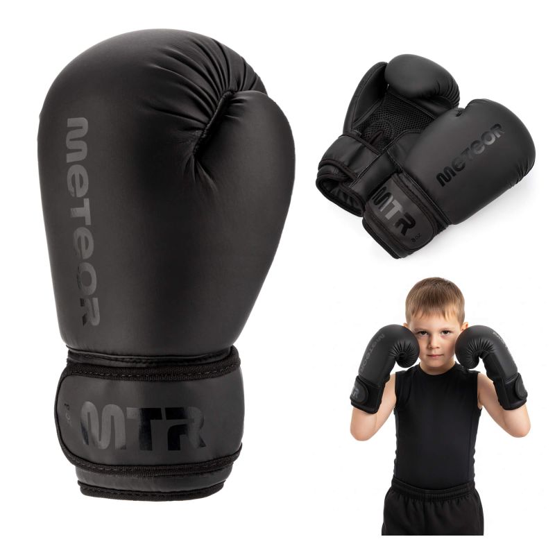 Meteor 4 oz Training Boxing Gloves, Velcro, PU uniw kesztyű