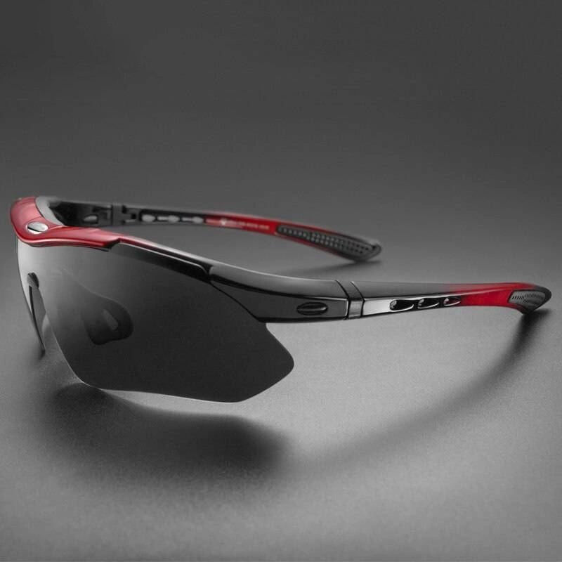 Rockbros 10001 Polarized Cycling Glasses - Black and Red czarny || czerwony training equipment