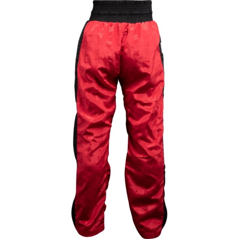 TOP TEN SKBP-TT CLASSIC kickboxing (WAKO APPROVED new) czarno - czerwone+xxxxs nadrág