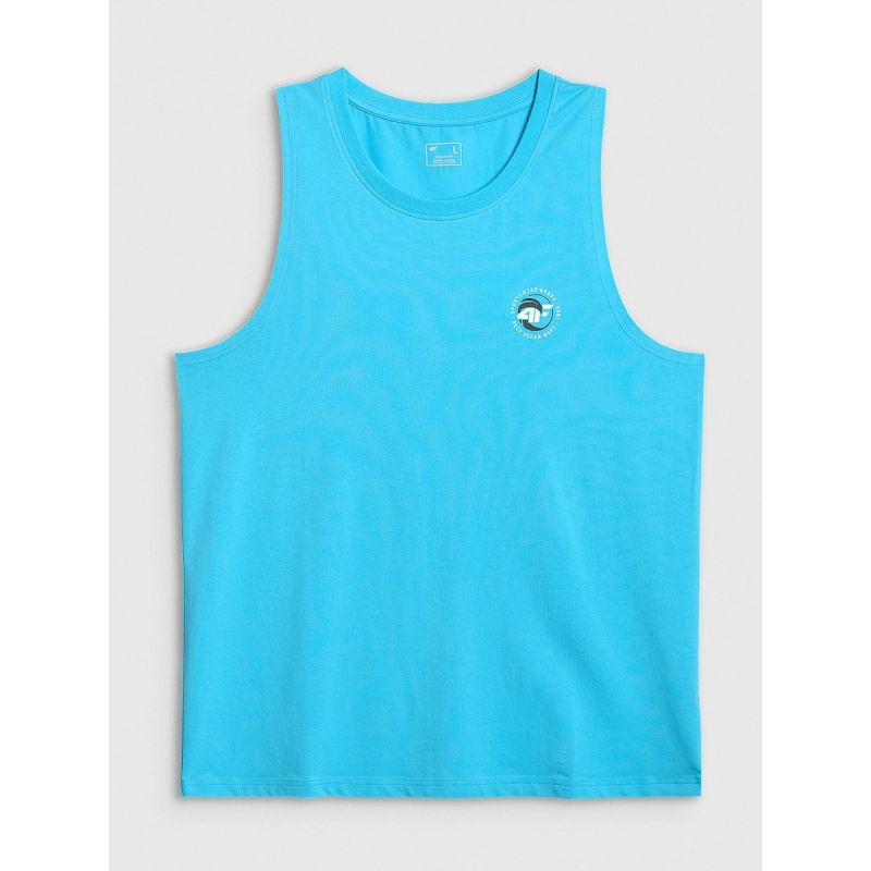 4F Men's regular sleeveless T-shirt with print póló