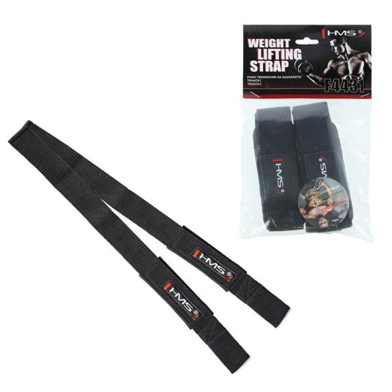 HMS F4431 Deadlift Training Straps fekete védőfelszerelés 17-62-027