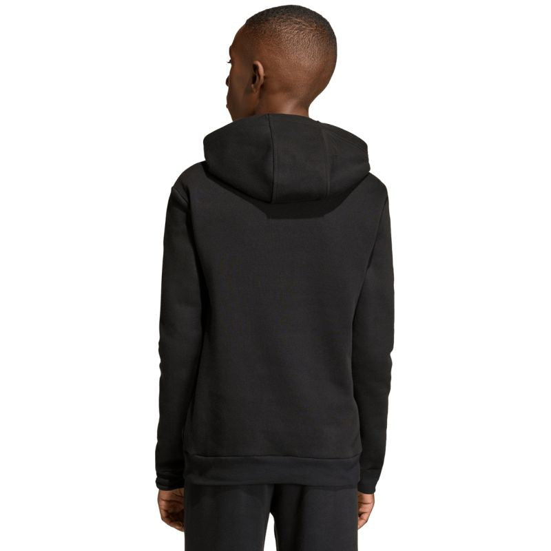 adidas Entrada 26 Hoody black JZ6569 104cm kapucnis pulóver