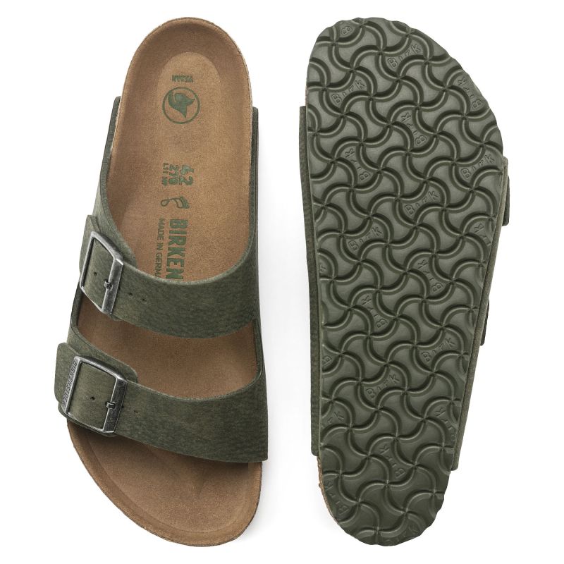 Birkenstock Arizona Vegan Microfaser Regular Women's-Men's Desert Dust Thyme Flip-Flops for Wide Feet Vegan (1024550) cipő