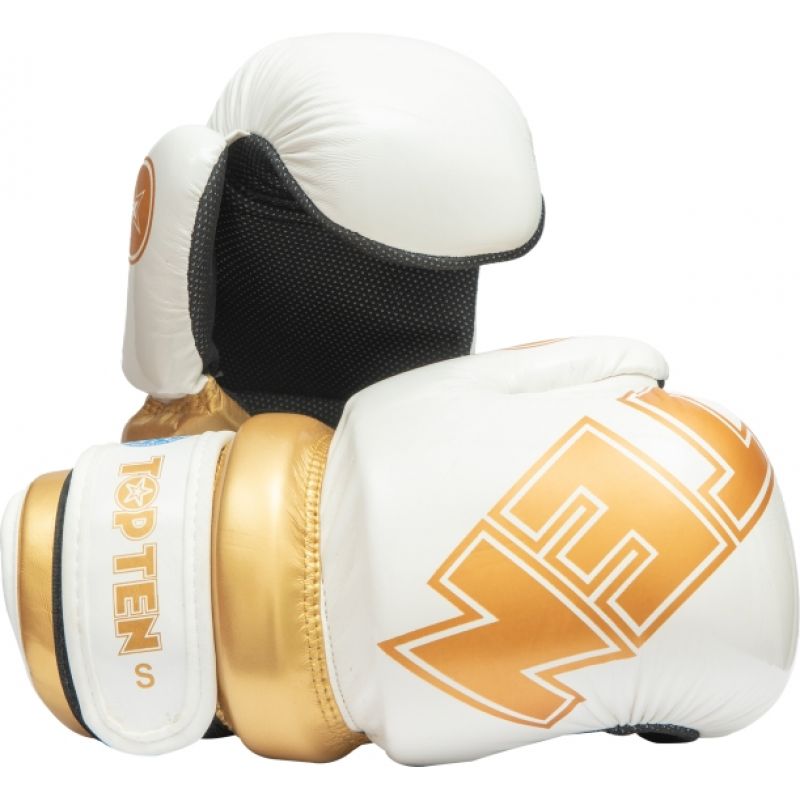 TOP TEN ROTT "GLOSSY BLOCK" Open Gloves jasnoniebieski+xs kesztyű