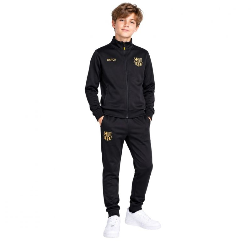 FC Barcelona Junior Tracksuit Barca fekete gyerek szett 5002CHNICP