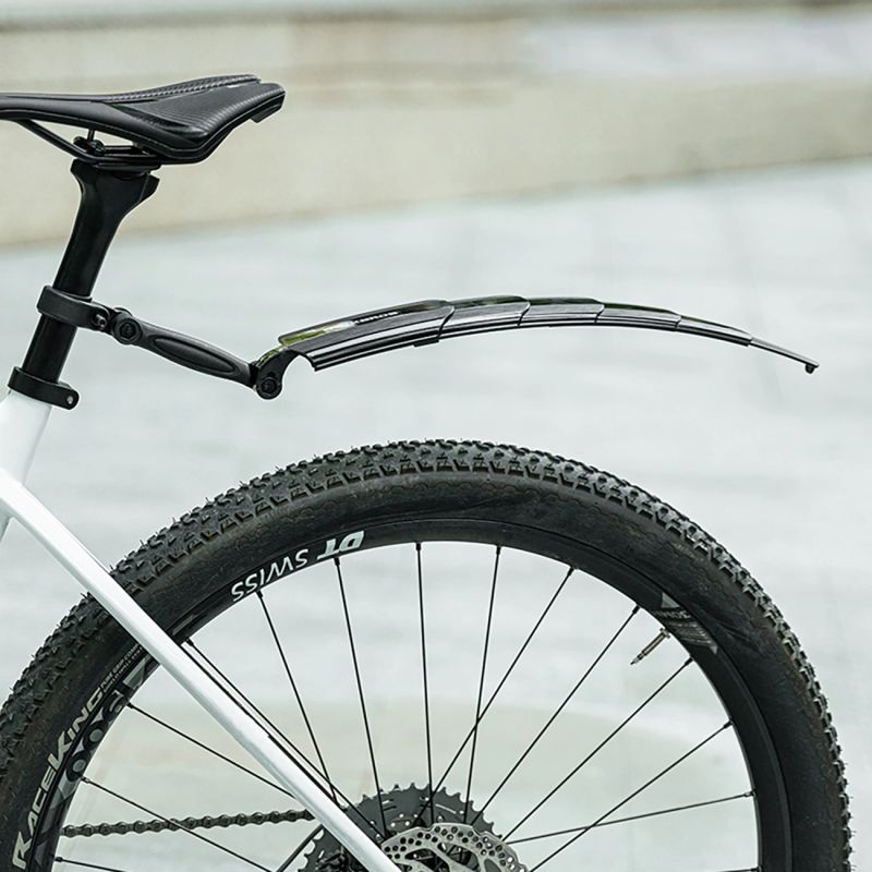 Rockbros FK-810 Folding Telescopic Bicycle Fender Set - Black fekete sets