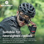 Rockbros SP304 Polarized Cycling Glasses - Black fekete glasses, training equipment