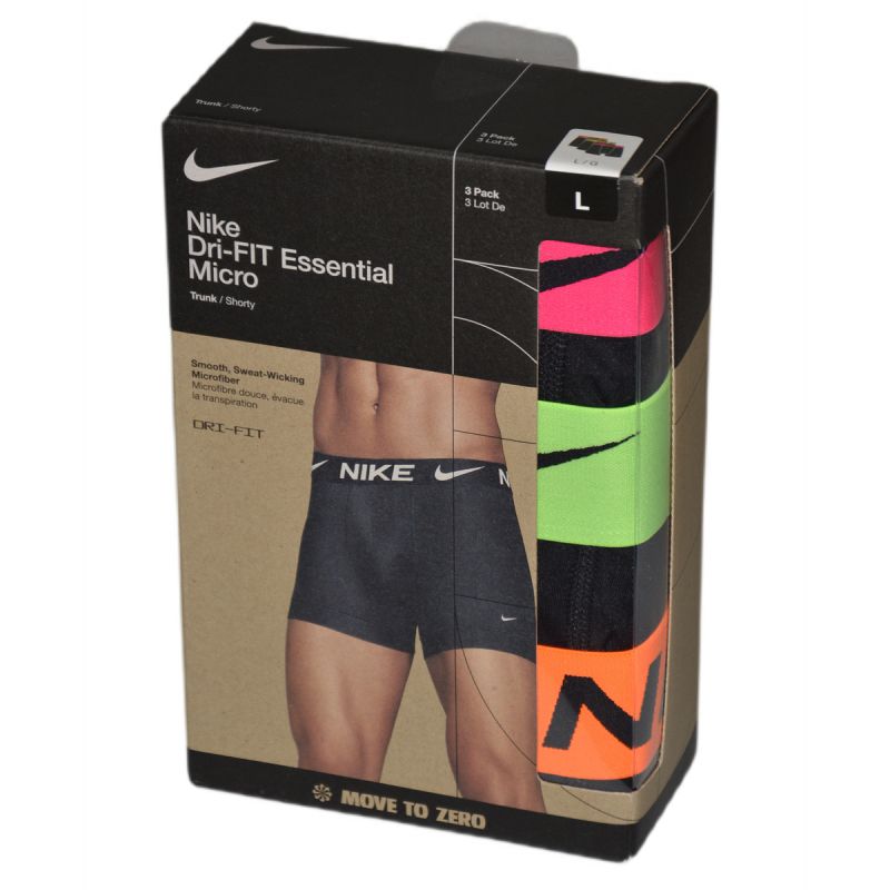 Nike men's boxer briefs 3 pack BLACK - 0000KE1156-BAV fekete alsónemű