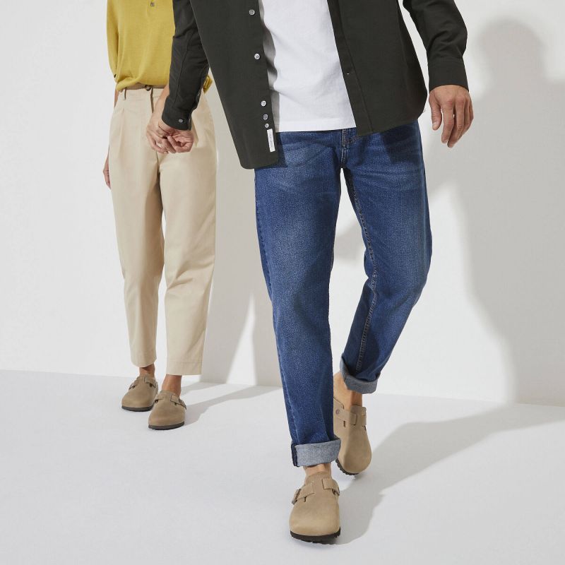 Birkenstock Boston Tabacco Brown Oiled Leather Regular Wide Slides for Women/Men (0960811) Egyéb