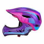 Rockbros TT- children's bicycle helmet with detachable chinbar, size S - purple-pink s \ różowy || fioletowy helmets, martial arts equipment