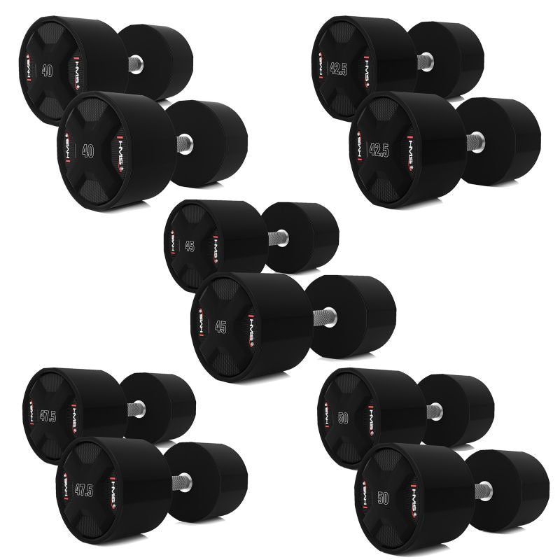 HMS HPC SET POLYURETHANE DUMBBELL SET 2 x 40 - 50 KG CPU (450 KG) kiegészítő 17-66-222