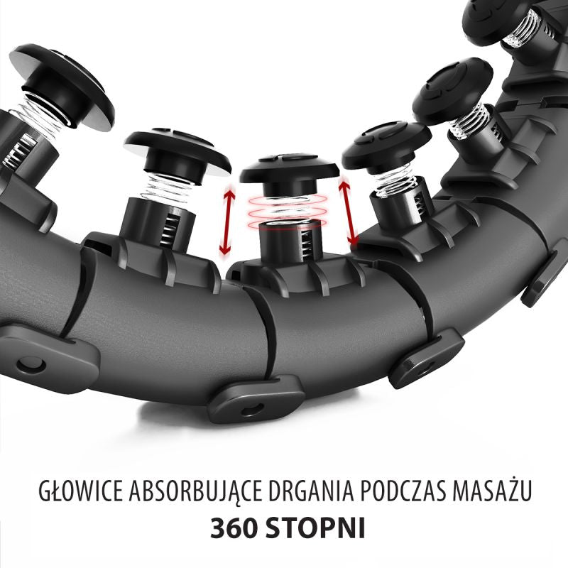 HMS HHW01 hula hoop with studs and weight, black fekete póló 17-44-521