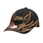 Mitchell & Ness NBA LA Los Angeles Lakers Flamez Strapback Cap - 6LUXMM20018 LALBLCK uniwersalny baseball sapka