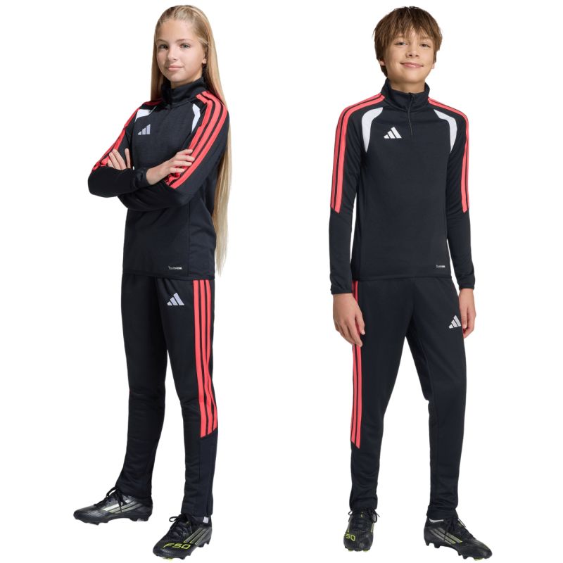 adidas Tiro 26 League Slim kids' black and red JY7115 104cm nadrág