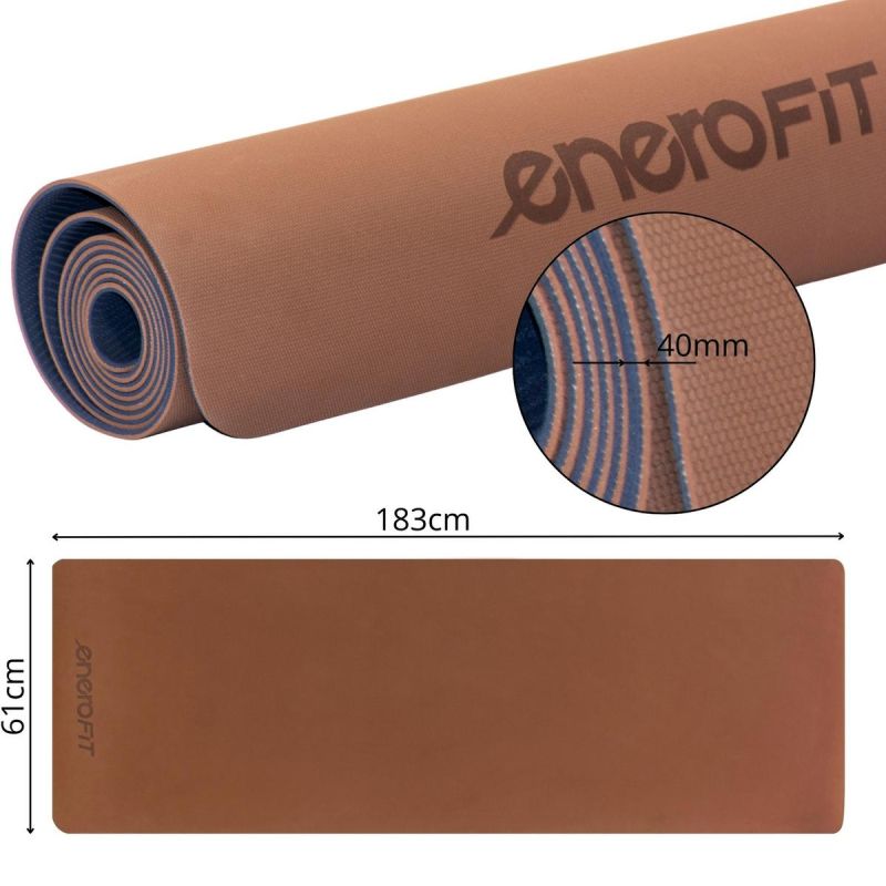 Enero Yoga And Fitness Mat Tpe Anti-Slip Brown Fit barna edzőfelszerelés GSP-1066608