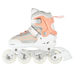 NILS Extreme NH18190 2in1 roller skates, white and pink, size L (39-43), with replaceable HOCKEY blade rózsaszín utcai cipő