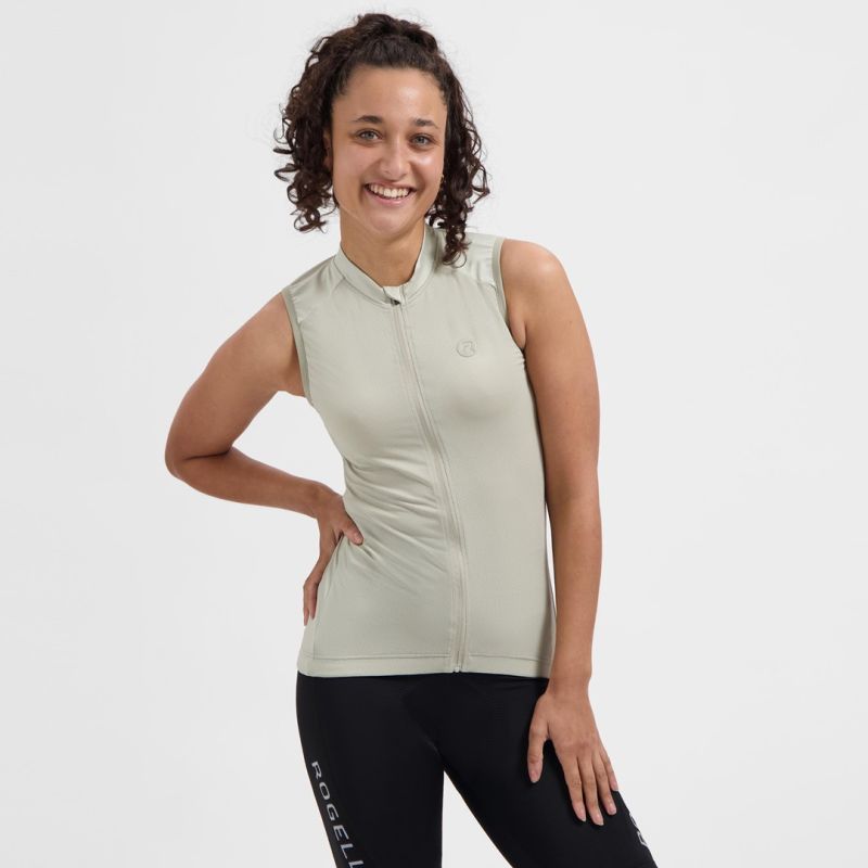 Rogelli women's sleeveless cycling jersey ESSENTIAL taupe női kerékpáros ruha SIRC2020001.920.XL