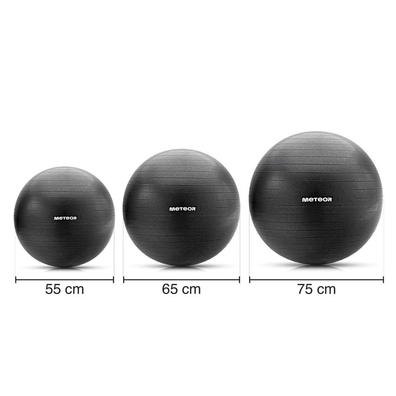 Meteor Fitness 75 cm Black uniw labda 17875