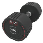 Body Sculpture TPU dumbbell BW 133 14 KG fekete edzőfelszerelés BW13314KG