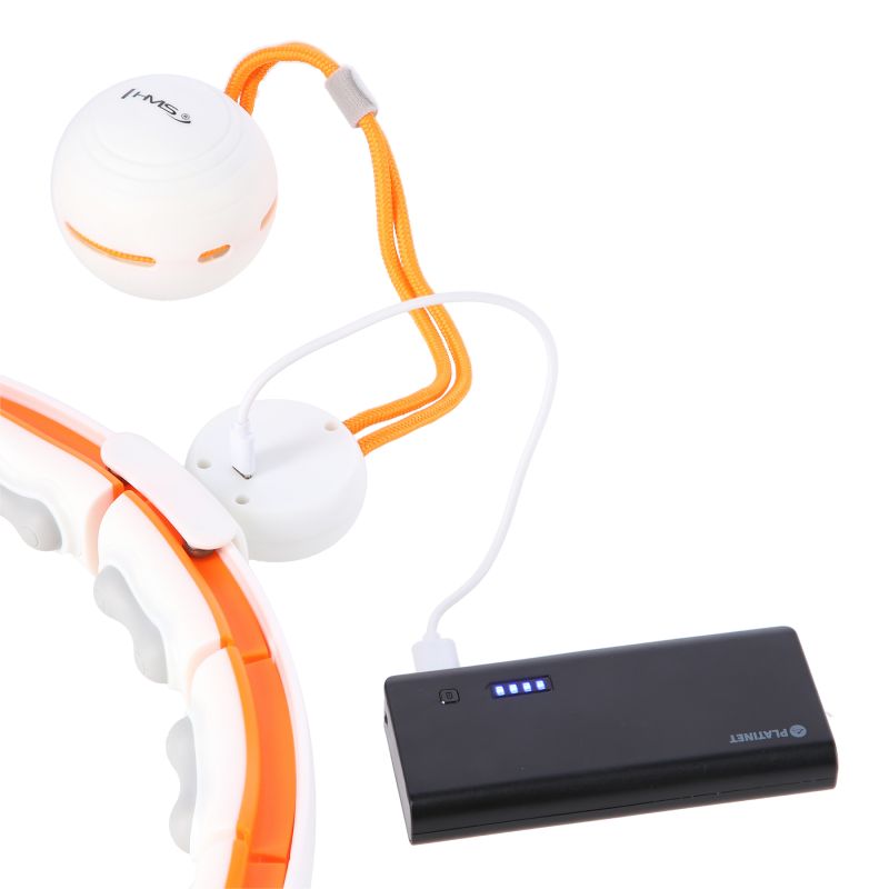 HMS Hhm21 Hula Hop White/Orange With Magnets, Tpe Protection And Weight + Counter narancssárga edzéssegítő 17-44-597