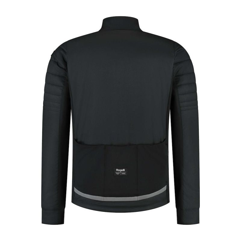 Rogelli ELEMENT winter cycling jacket, black, fekete kötött sapka SIRC1100005.000.M