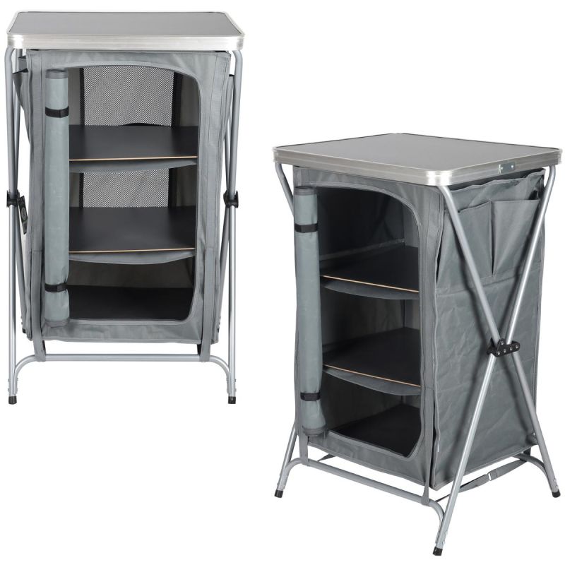 Enero FOLDABLE TRAVEL CABINET WITH 3 SHELVES CAMP tourist equipment