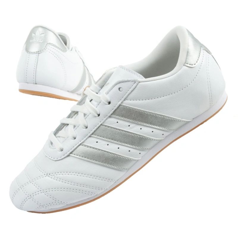 Adidas women's sports shoes Taekwondo Lace white fashionable leather fehér zokni