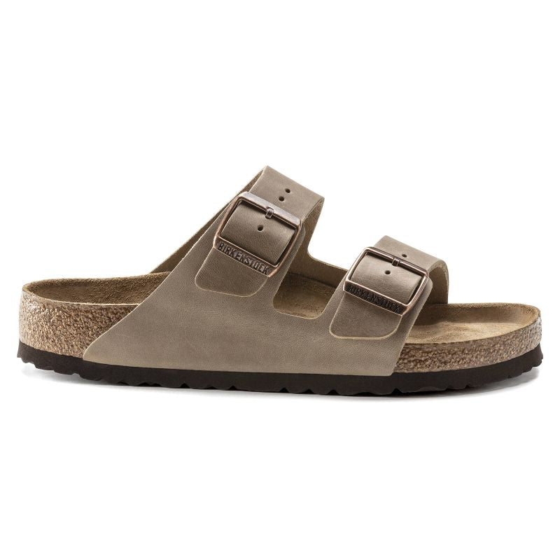 Birkenstock Arizona Soft Footbed Oiled Leather Tabacco Brown Narrow Women's/Men's Slides (0552813) cipő