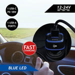 Dunlop Multi Usb A + Usb C Car Charger kiegészítő GSP-242170