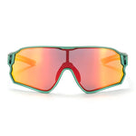Rockbros 14110009002 polarized cycling glasses for children 8-14 years old - green zielony glasses, training equipment