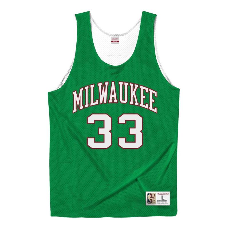 Men's Mitchell & Ness Reversible Tank Milwaukee Bucks Kareem Abdul-Jabbar 4xl atléta
