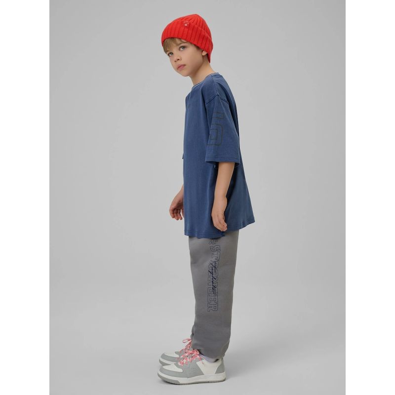 4F Boy's loose T-shirt with print 158/164 póló